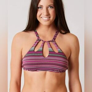 NWT Francesca's Striped Bikini Top (M)